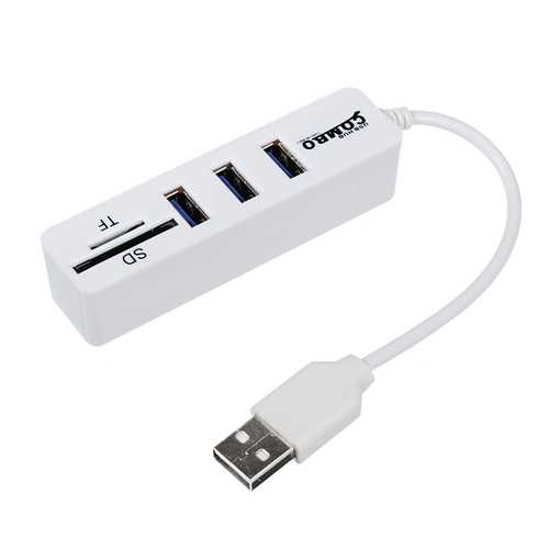 Combo HY-617 Mini USB 2.0 Hub with SD/TF Card Reader Function