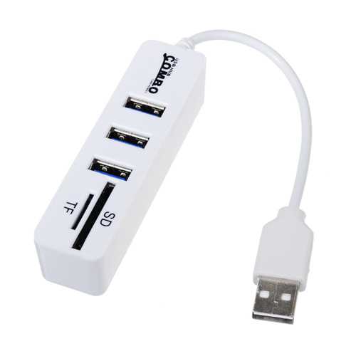 Combo HY-617 Mini USB 2.0 Hub with SD/TF Card Reader Function