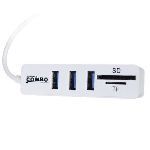 Combo HY-617 Mini USB 2.0 Hub with SD/TF Card Reader Function