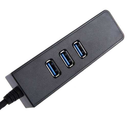 USB 3.0 to 3 Port USB 3.0 Hub Adapter 10GBit/s Gigabit Ethernet for PC Laptop No Need Driver