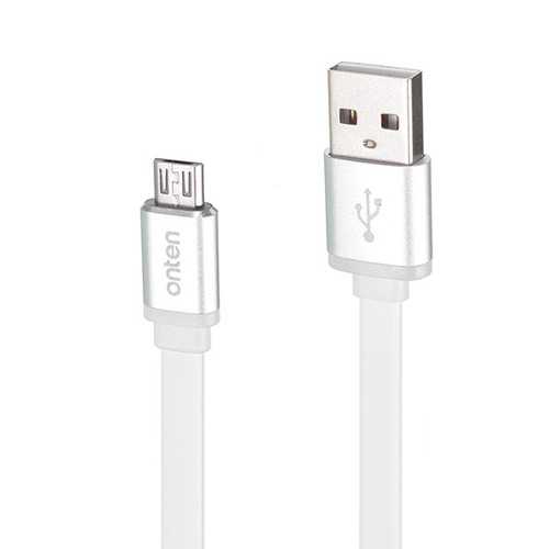 Onten OTN 7298 Lightning to USB flat cable for Android devices Aluminum Alloy Shell silver