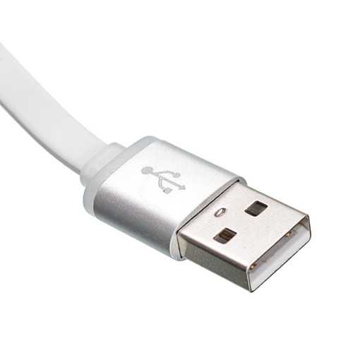 Onten OTN 7298 Lightning to USB flat cable for Android devices Aluminum Alloy Shell silver