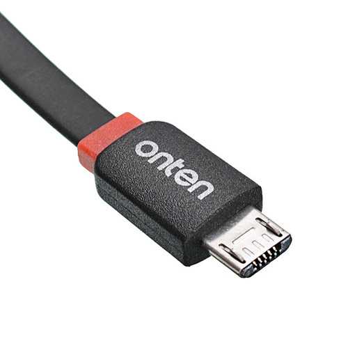 Onten OTN 7326 Lightning to Micro USB flat cable for USB devices