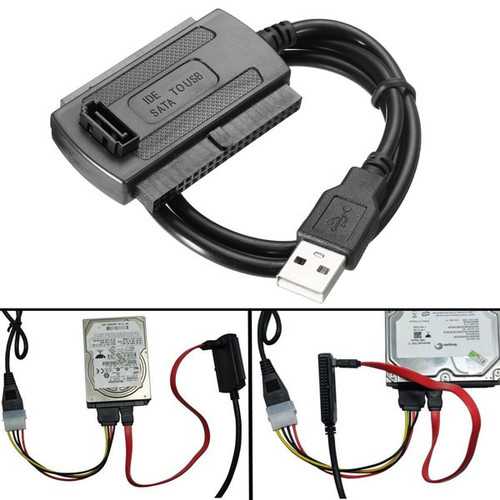 USB 2.0 To SATA/IDE Data Hard Drive Cable For HDD Power Converter Adapter