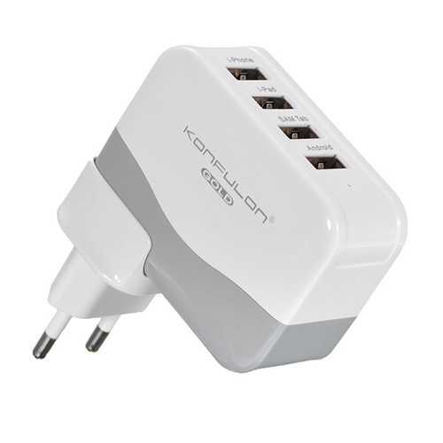 Konfulon C21 Dual ports 5V 4.2A Micro USB Charger