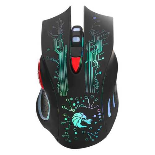 HXSJ H700 Fire Bird 6D 5500 DPI Colorful Backlight Wired Optical Gaming Mouse