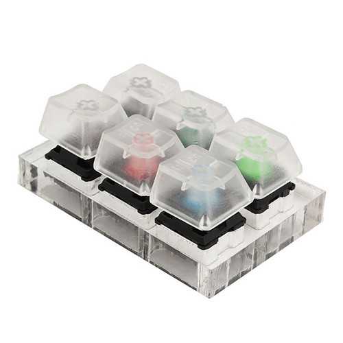 6X Mechanical Keyboard Switches Tester Kit Clear Keycaps Sampler For Cherry MX