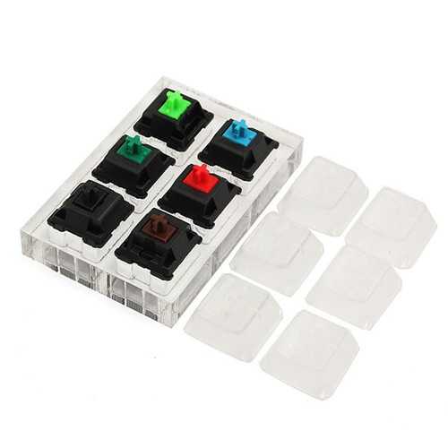 6X Mechanical Keyboard Switches Tester Kit Clear Keycaps Sampler For Cherry MX