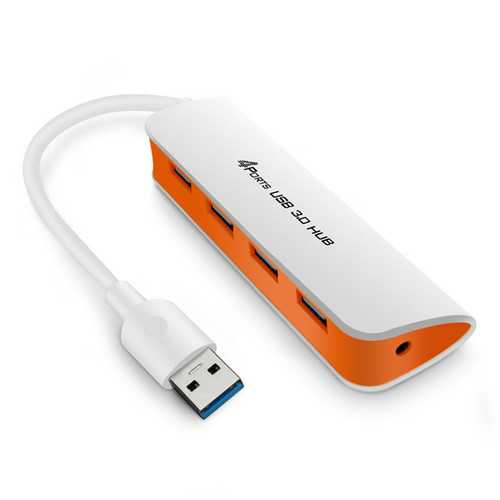 4 Port High Speed Curved Surface USB 3.0 Hub For PC Laptop