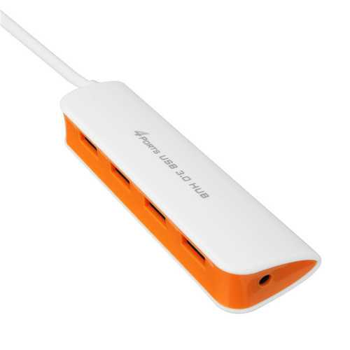 4 Port High Speed Curved Surface USB 3.0 Hub For PC Laptop