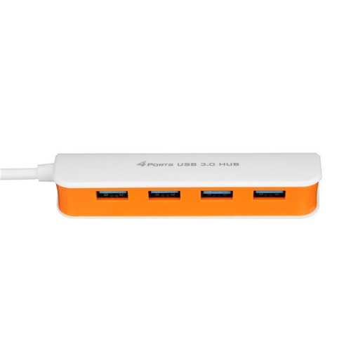 4 Port High Speed Curved Surface USB 3.0 Hub For PC Laptop