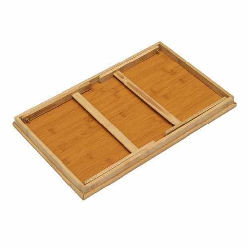 Foldable Wooden Bamboo Bed Tray Breakfast Laptop Desk Tea Serving Table Stand