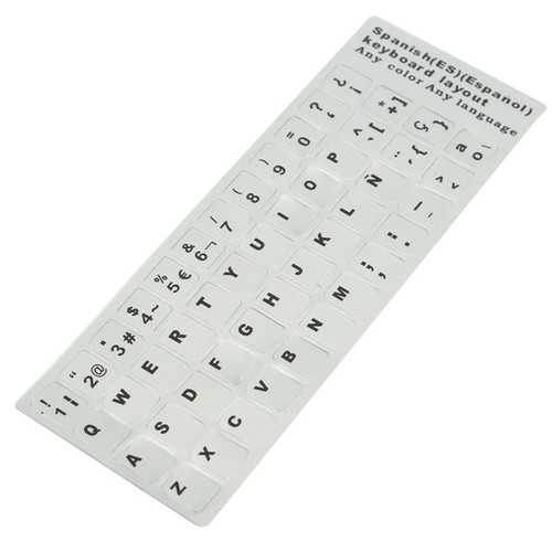 Spanish Scrub Non-Transparent Standard Keyboard Stickers For Standard Keyboard