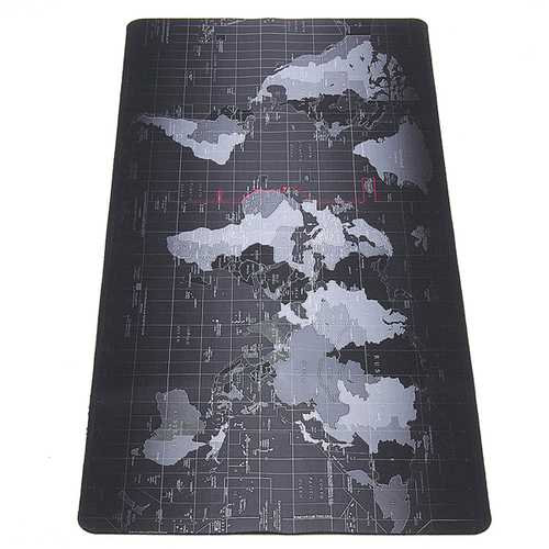 800x300x2mm Large Size World Map Mouse Pad For Laptop Computer