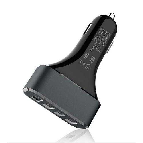 Black 9.6A 48W 4 Port USB Car Charger for iPhone Samsung HUAWEI iPad