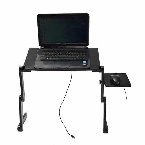 Portable Adjustable Foldable Laptop Notebook PC Desk Table Vented Stand Bed Tray