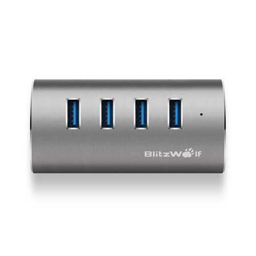 BlitzWolf® BW-H1 4-Port USB 3.0 High Speed Portable Aluminum Alloy Hub For Computer Laptop