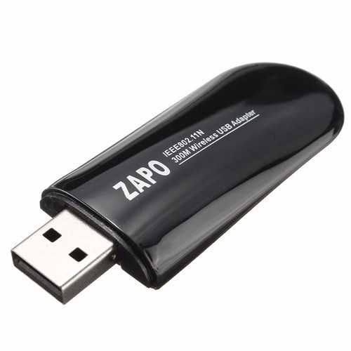 ZAPO W60S 300Mbps Wireless USB WiFi Network Card LAN Adapter Dongle PC Laptop