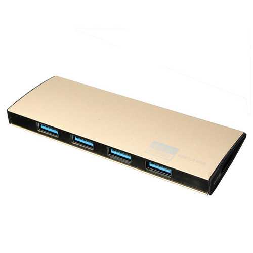 Ultrathin Matte Surface Portable Metal Texture 4 Port USB 3.0 Hub