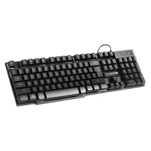 Rajfoo 104 Keys LED Backlight Mechanical Feeling USB Wired Gaming Keyboard