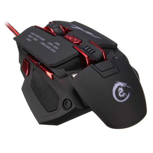 HXSJ X200 7 Buttons 4000 DPI LED Backlit Programmable USB Wired Optical Gaming Mouse