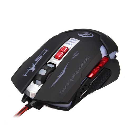 HXSJ H600 3200DPI 7 Buttons LED Backlit Wired USB Optical Gaming Mouse