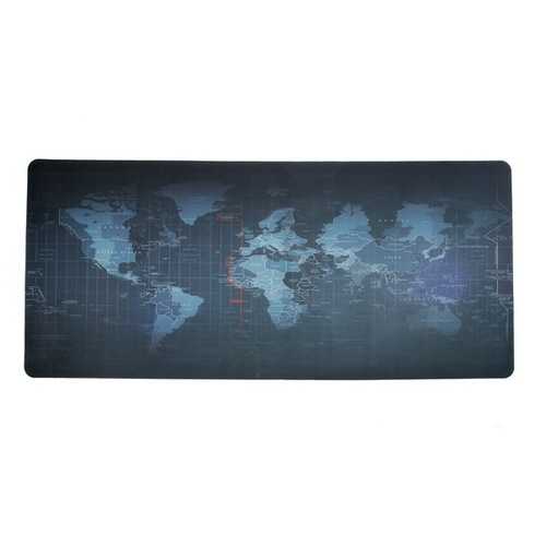 900x400x3mm Oversized Thicker Non-slip Bottom World Map Mouse Pad Mat For Laptop Computer