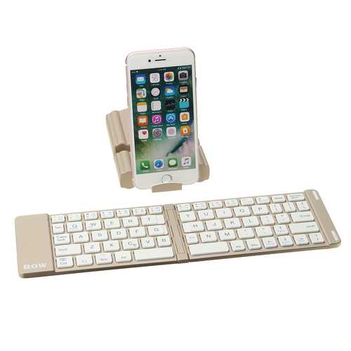 Small Size Foldable Bluetooth Aluminum Alloy Bottom Shell Keyboard