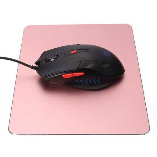 240x170x3mm Luxury Aluminum Alloy Non-Slip Rubber Base Waterproof Mouse Pad