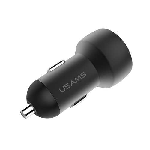 USAMS 5V 3.4A Quick Charge Dual USB Port LED Display Car Charger for Mobile Phone