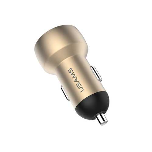 USAMS 5V 3.4A Quick Charge Dual USB Port LED Display Car Charger for Mobile Phone