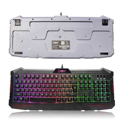 HXSJ X10 104 Keys USB Wired Rainbow Backlight Gaming Keyboard For PC Computer Laptop