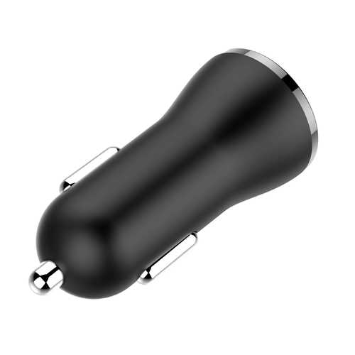 CC-37 Dual USB Black Car Charger 2.4A Fast ChargeFor Xiaomi Samsung Huawei iPhone iPad