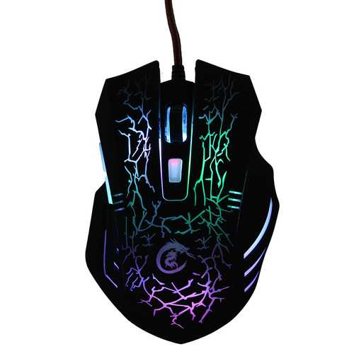 3200DPI 6 Buttons Optical Colorful Light USB Wired Gaming Mouse