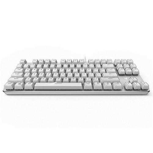 Rapoo V500S Ice Crystal 87 Key USB Wired White Backlit Mechanical Gaming Keyboard Brown Switch