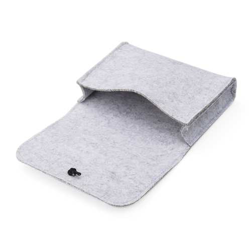 17*12.5*4cm Mini Portable Gray Wool Felt Storage Bag Pouch for Mouse Charger