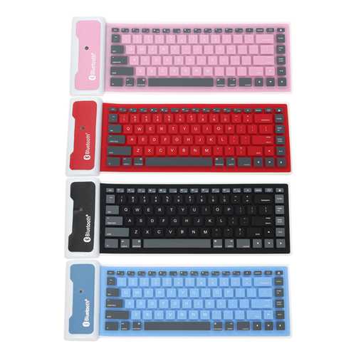 Waterproof Flexible Silicone Wireless Bluetooth Mini Keyboard for Cell Phone Tablet