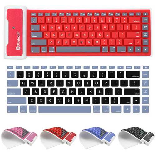 Waterproof Flexible Silicone Wireless Bluetooth Mini Keyboard for Cell Phone Tablet