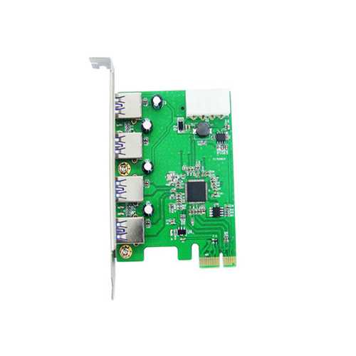 IOCREST 188-4U PCI-E to 4 USB 3.0 Ports Expansion Convert Card for Desktop