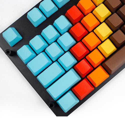 108 Key PBT OEM Profile Rainbow / 1976 Blank Keycaps For MX Switches Mechanical Keyboard