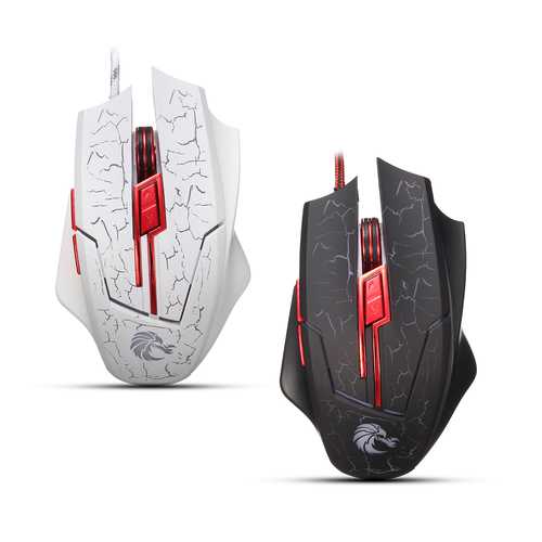 HXSJ H800 6Buttons 5500DPI Adjustable Multi-color Optical Gaming Mouse for PC