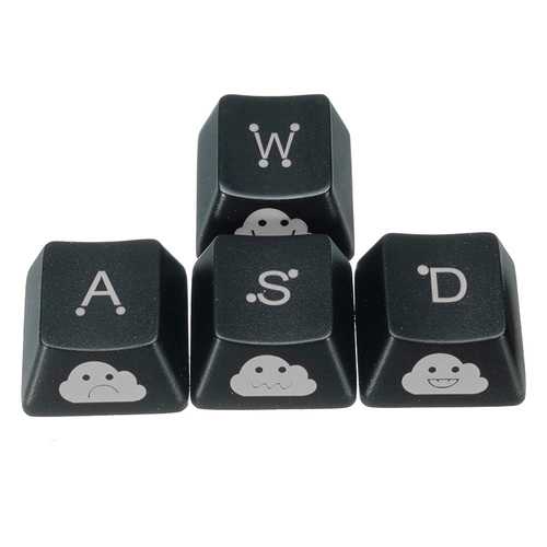 WASD + Direction Translucent Light-transmitting ABS Keycaps