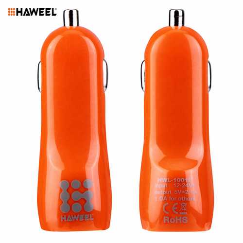 HAWEEL Duckbill 5V 2.1A Dual USB Car Charger For Cell Phone Tablet