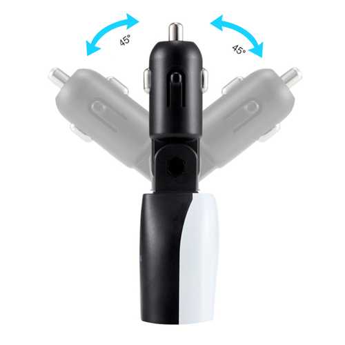 Haweel QC3.0 3.4A Dual USB Ports LED Current Display Swing Head Design Car Charger for Xiaomi 6 S8