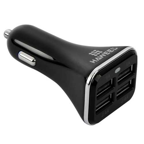 Haweel 6.8A 4 USB Ports Quick Charge Car Charger Travel Adapter for Xiaomi 6 Samsung S8 iPhone 7