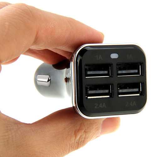 Haweel 6.8A 4 USB Ports Quick Charge Car Charger Travel Adapter for Xiaomi 6 Samsung S8 iPhone 7