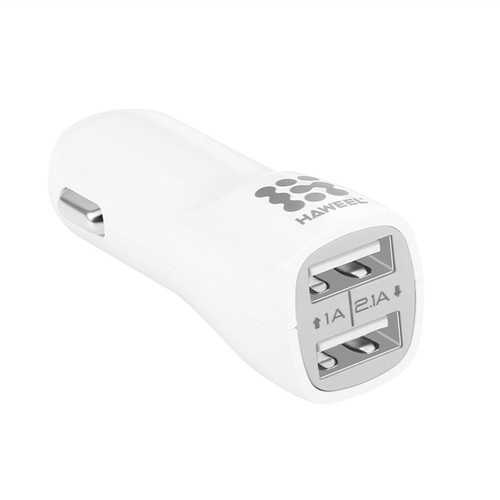 Haweel 2.1A Dual USB Car Cigar Lighter Charger Travel Adapter for Xiaomi 6 Samsung S8 iPhone 7