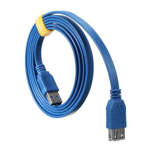 1.5M 5Gbps USB 3.0 Male to Female Extension Flat Cable High Speed For PC Laptop Tablet