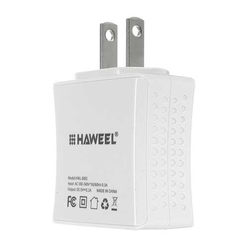 HAWEEL Dual USB 5V 3.1A US Plug Travel Charger