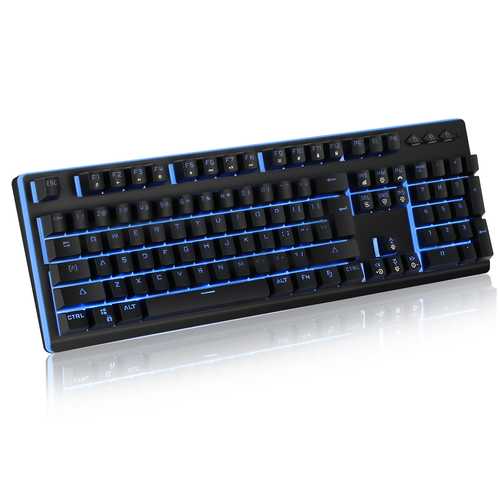 Meco 104Keys RGB LED Effects French German English Layout With Mechanical Handfeel